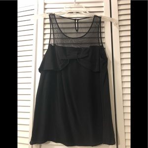 100% SILK F21 Black BLAIR WALDORF TOP - Xsmall
